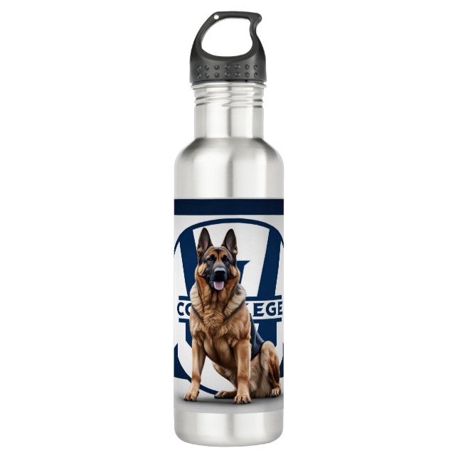 Powerful Breed Dog: German Shepherd 710 Ml Water Bottle (Front)
