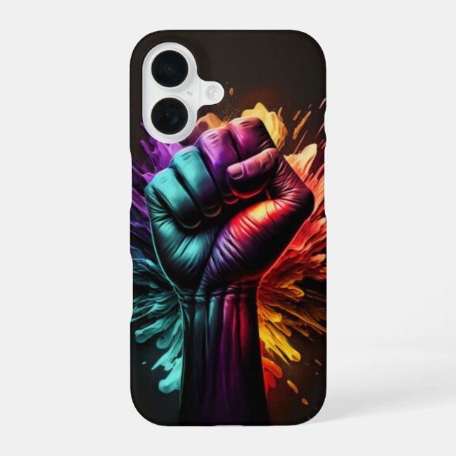powerful colours iPhone 16 case (Back)