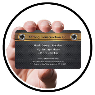 Powerful Construction Business Cards