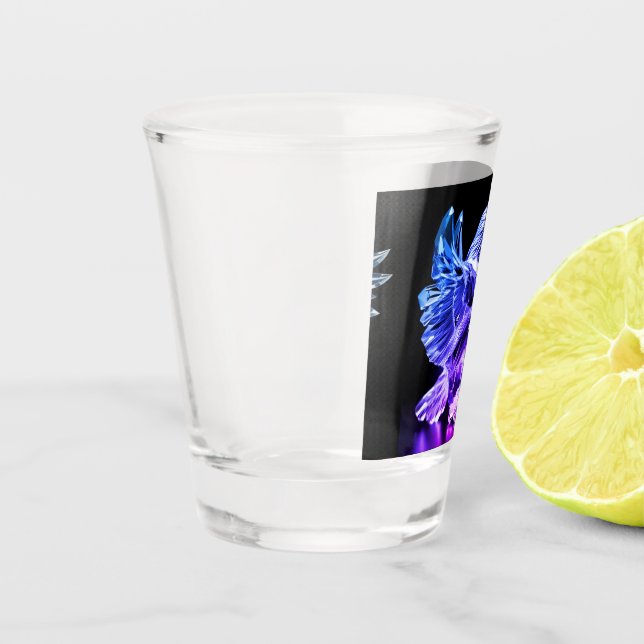 powerful crystal eagle icon, shot glass (Left)