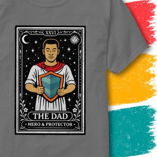 Powerful Dad Father Protector Starry Tarot Art T-Shirt