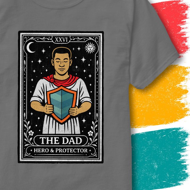 Powerful Dad Father Protector Starry Tarot Art T-Shirt (Creator Uploaded)
