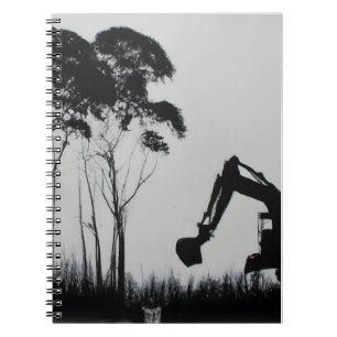 Powerful Deforestation Graffiti Silhouette Art Notebook