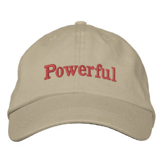 Powerful embroidered hat