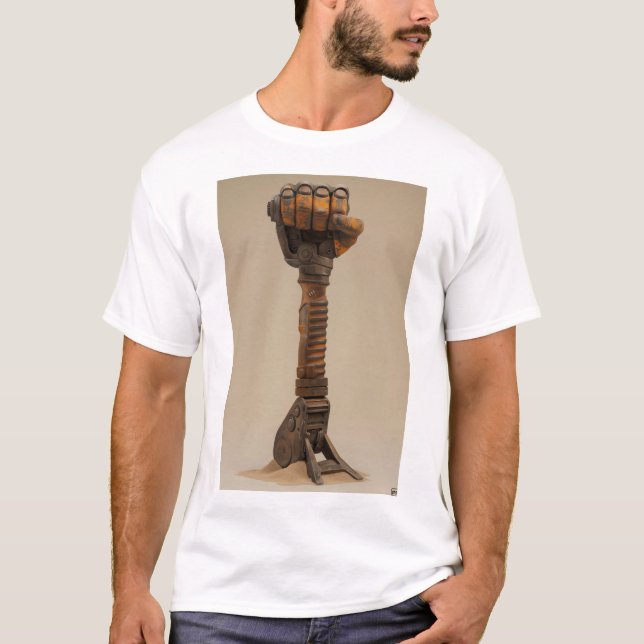 Powerful Fist Jackhammer 3D Render T-Shirt (Front)