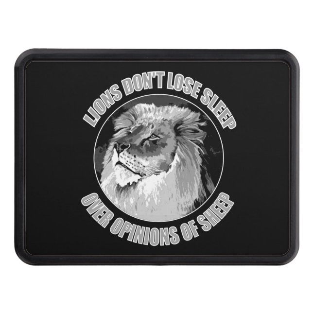 Powerful Lions Strength and Leadership     Trailer Hitch Cover (Front)