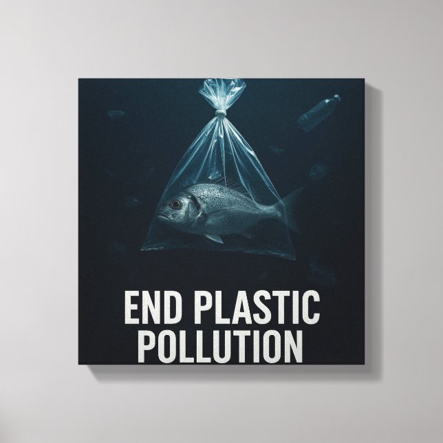 Powerful Marine Rescue End Plastic Pollution  Canvas Print (Front)