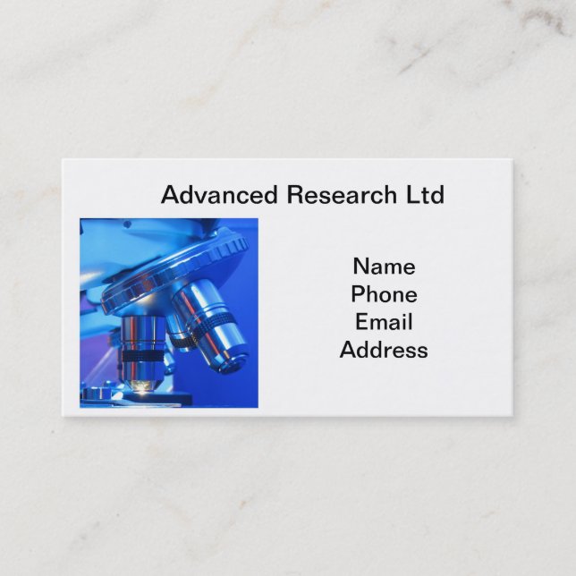 Powerful Microscope for Research and Science Business Card (Front)