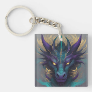Powerful Mythical Dragon Head Keychain