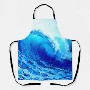 Powerful Ocean Wave Surge Design Apron