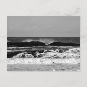 Powerful Pacific Ocean III Monochrome Postcard