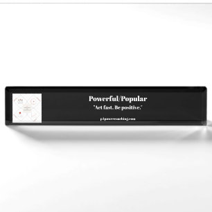 Powerful/Popular Black Acrylic Desk Plaque Nameplate