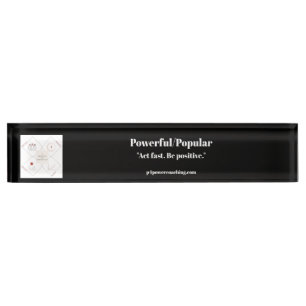 Powerful/Popular Black Acrylic Desk Plaque Nameplate