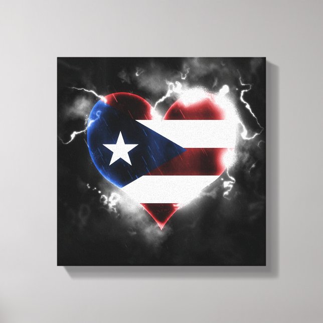 Powerful Puerto Rico Canvas Print (Front)