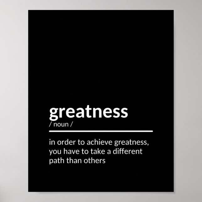 Powerful Quote to Inspire Greatness Poster (Front)