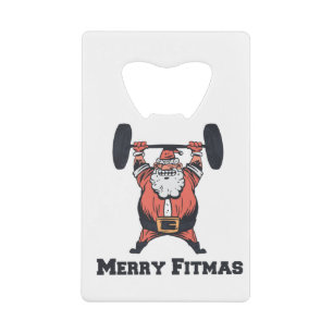 Powerful Santa Claus Weights Lifting Credit Card Bottle Opener