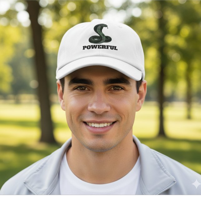 Powerful Snake Hat – Custom Text Cobra Design Cap (Creator Uploaded)