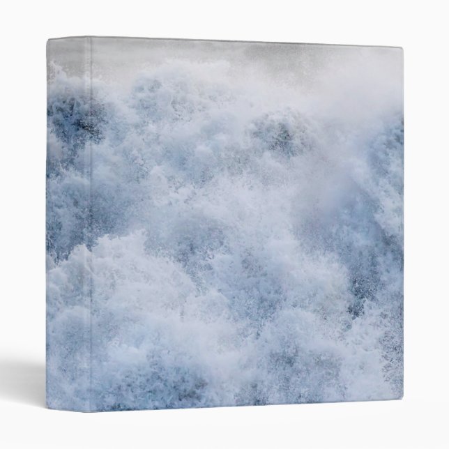 Powerful Stormy Waves In Winter Binder (Front/Spine)