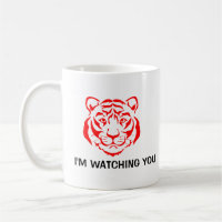 Powerful Tiger Face Red Image Funny Quote