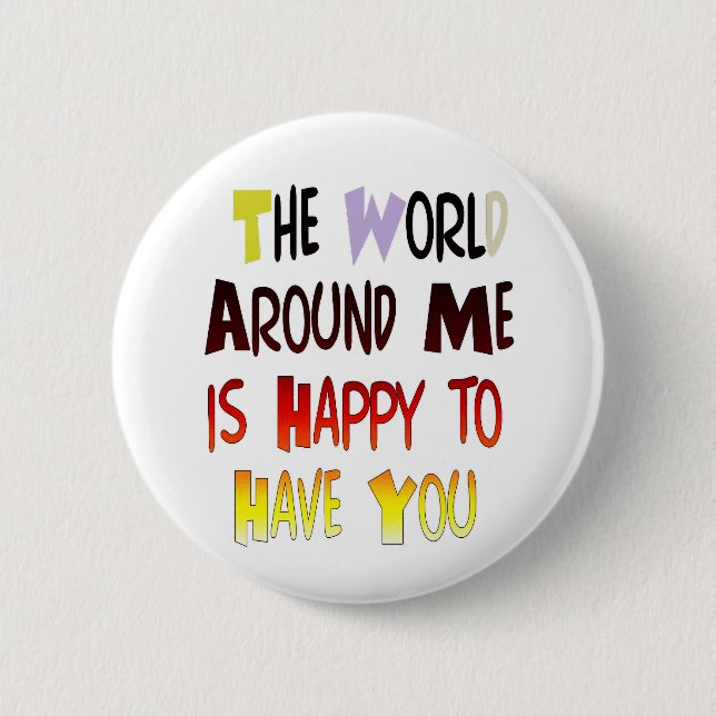 Powerful Welcome Message: A Motivational Quote 2 Inch Round Button (Front)