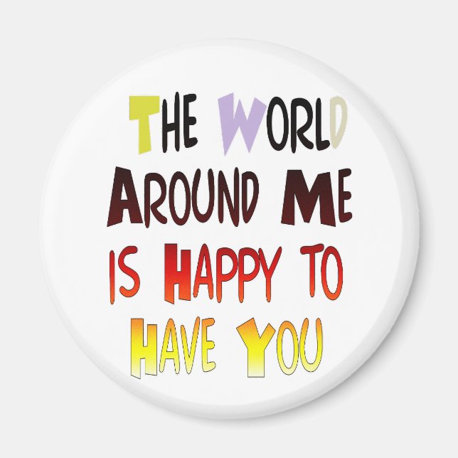 Powerful Welcome Message: A Motivational Quote Magnet (Front)