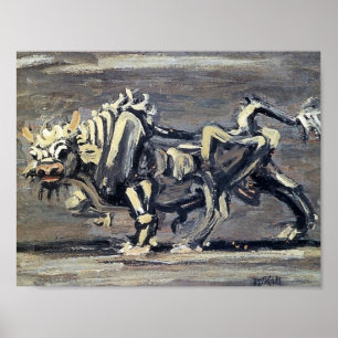 Powerful “White Ox 1” Painting by Lee Jung-seo Poster