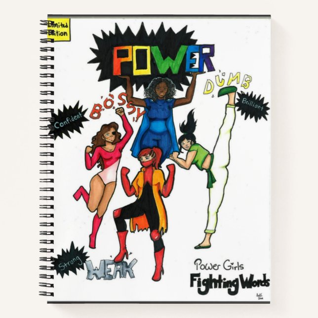 PowerGirls_Fighting Words Notebook (Front)