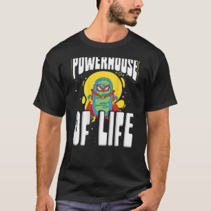 Powerhouse Of Life Backprint Biology Teacher T-Shirt