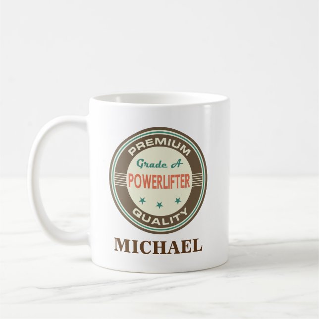 Powerlifter Personalized Office Mug Gift (Left)