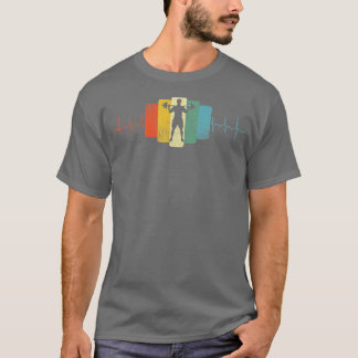 Powerlifting Gym Weightlifting Heartbeat Vintage T-Shirt