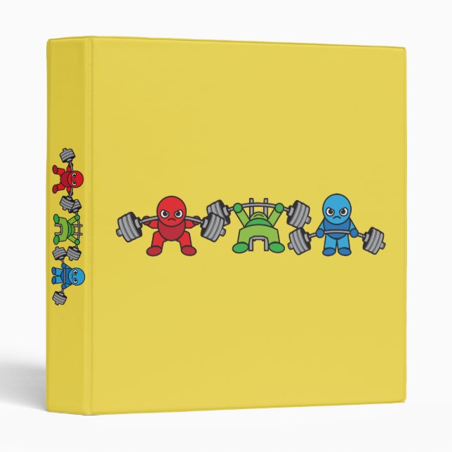 Powerlifting Kawaii - Squat, Bench Press, Deadlift Binder (Front/Spine)