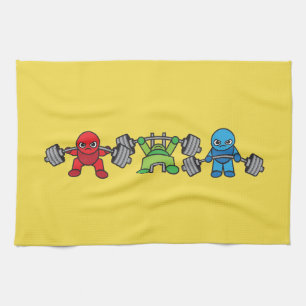 Powerlifting Kawaii - Squat, Bench Press, Deadlift Kitchen Towel