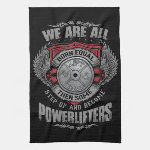 Powerlifting - STEP UP - Barbell Plate - Gym Kitchen Towel