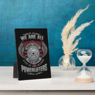 Powerlifting - STEP UP - Barbell Plate - Gym Plaque