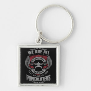 Powerlifting - STEP UP - Gym Workout Motivational Keychain