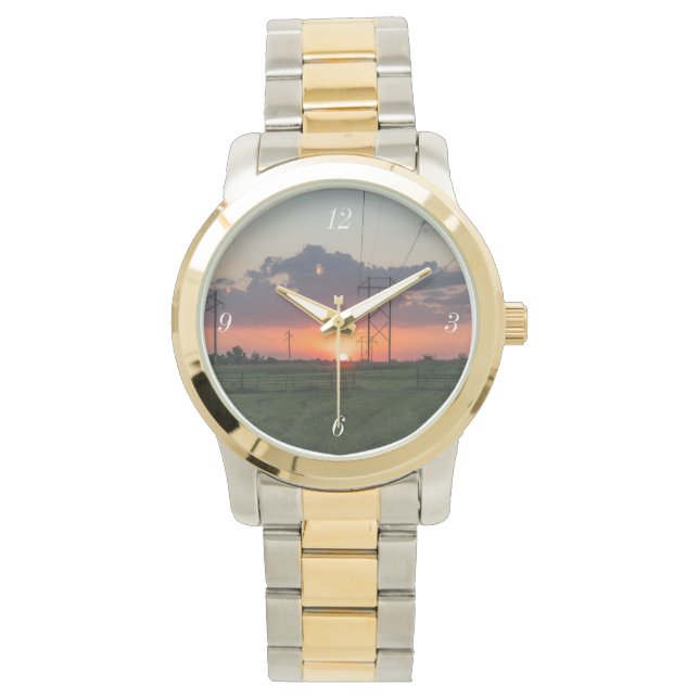Powerline Sunset Landscape Watch (Front)