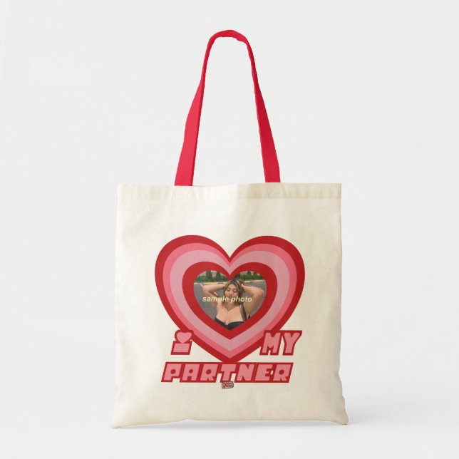 PowerPuff Dingus Heart- PARTNER Tote Bag (Front)
