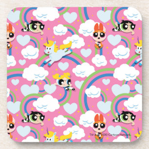 Powerpuff Girls & Donny Rainbow Pattern Coaster