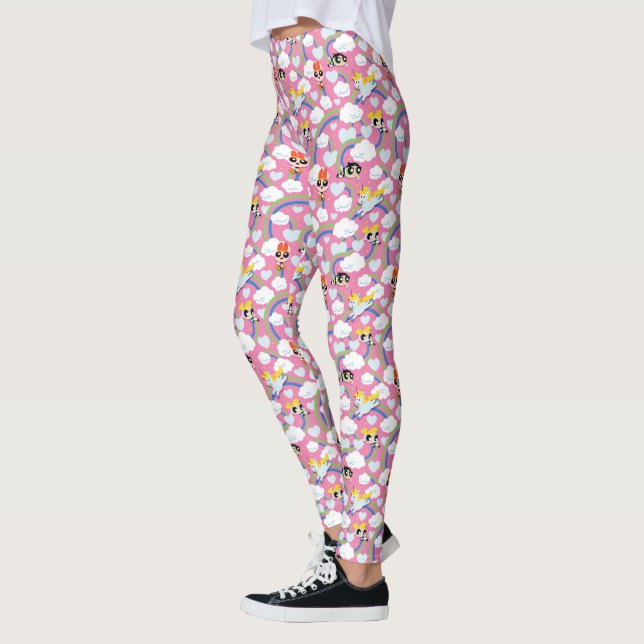 Powerpuff Girls & Donny Rainbow Pattern Leggings (Left)