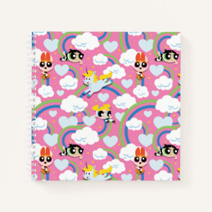 Powerpuff Girls & Donny Rainbow Pattern Notebook