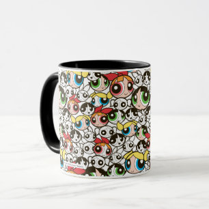 Powerpuff Girls Face Pattern Mug