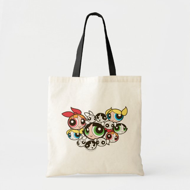 Powerpuff Girls Face Pattern Tote Bag (Front)