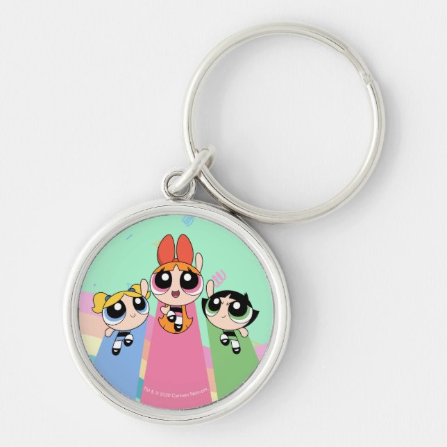Powerpuff Girls Fly High Keychain (Front)