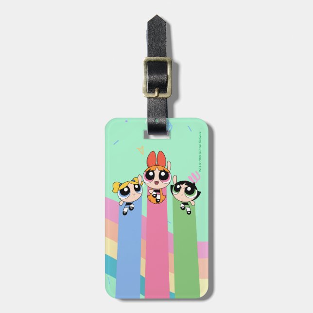 Powerpuff Girls Fly High Luggage Tag (Front Vertical)