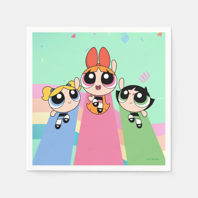 Powerpuff Girls Fly High Napkin (Front)