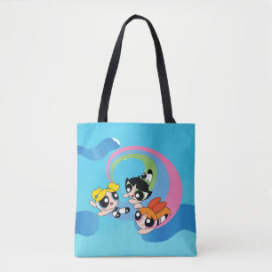 Powerpuff Girls Fly Through The Sky Tote Bag