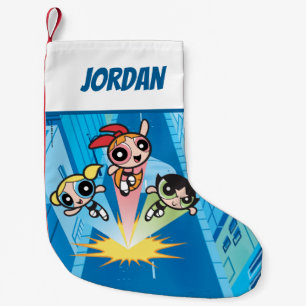 Powerpuff Girls Launch Into The Air Small Christmas Stocking