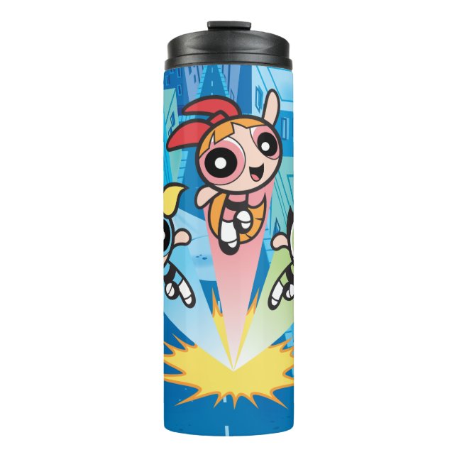 Powerpuff Girls Launch Into The Air Thermal Tumbler (Front)