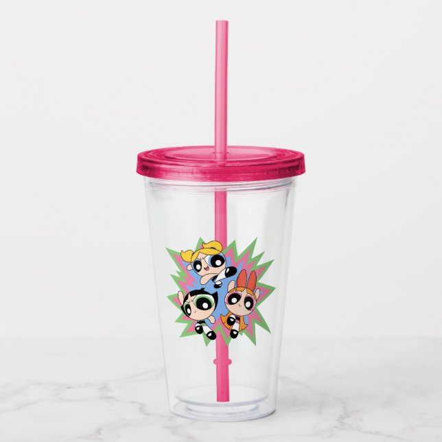 Powerpuff Girls Powfactor Acrylic Tumbler (Front)