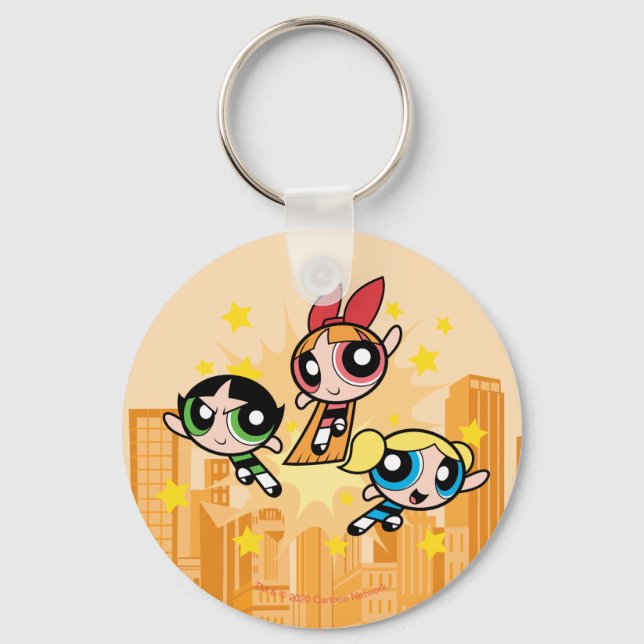 Powerpuff Girls Save The Day Keychain (Front)